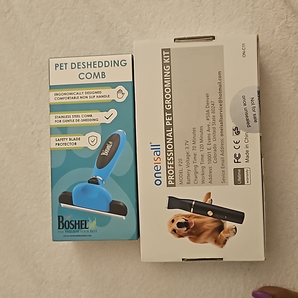 Pet Shedding Comb & Professional Pet grooming kit